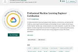 Google Cloud Platform — Professional Machine Learning Engineer
