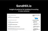 Testing an Experiment: SandHill.io