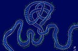 a sketch image of what looks like a knotted river