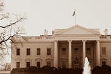 The white house from the front lawn.