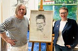 Eva Schobesberger, Atelierbesuch beim Linzer Kunstmaler Gazmend Freitag