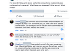 Some comments from my facebook feed about connection via video.