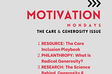12.11.2023 Motivation Mondays: The Care & Generosity Issue