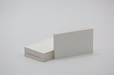 Stock photo image of a stack of blank business cards