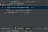 AAPT: error: failed writing to R.txt ':app:processDebugResources' Android Studio 4.0.1 (Aug 2020)