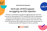 24.10 Lab: HTTP/2 request smuggling via CRLF injection | 2024