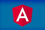 Angular logo com fundo azul característico do framework