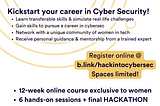 FREE cybersecurity COURSE for WOMEN!