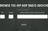 The Hip-Hop Radio Archive