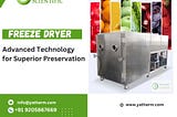 Freeze Dryer by Yatherm: Advanced Technology for Superior Preservation