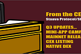Q3-UPDATEs On Staava Protocol