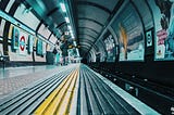 Mind the gap — tube platform floor in London