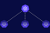 A hierarchy diagram where all nodes are Kubernetes logos