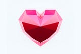 Cover image with a pink crystal heart