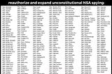 Here are the 256 representatives that just voted to reauthorize and expand unconstitutional NSA…