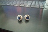 Blue sapphire earrings