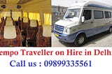 Tempo Traveller on Hire in Delhi with TTD