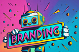 AI-Generated Image of a cute robot holding a board with “Branding” written on it (generated by the author using Ideogram.AI)