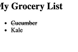 Using a Grocery List to Understand props and state in React