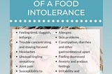 Food intends to intolerant in human body