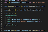 Implementing Routes with React Router DOM