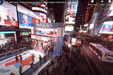 A shot of the ABC News studio in Times Square, in 360-degree video
