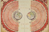 “Figure of the heavenly bodies”, an illuminated illustration of the Ptolemaic conception of the Universe from “Cosmographia”, by Bartolomeu Velhomade, 1568.