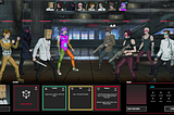 Neon District is a turn-based role-playing game.