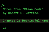 Coding | Meaningful Names