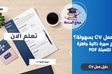 نموذج سيرة ذاتية جاهز للتعبئة pdf