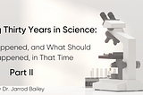 Part II: Approaching Thirty Years in Science: What Has Happened, and What Should Have Happened, in…
