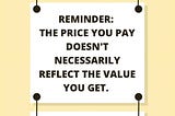 The price you pay…