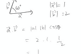 |a|=1, |b|=2, theta=60degree, a.b = 2.1.cos(60) = 1