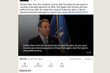 Cuomo wants to make a political party, and No One Is Prosecuting him in NY.