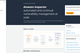 AWS Amazon Inspector: Vulnerability Management