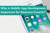 Why is Mobile App Development Important for Business Growth?