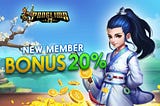 new member bonus 20%
