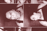 A collection of photos of Devon J Hall making weird faces at the camera for fun
