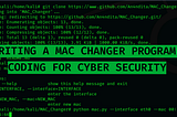 Write your own mac changer Program