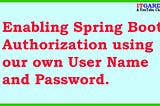 Enabling Spring Boot Authorization using our own Credential.