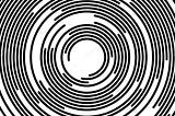 A black and white set of concentric circles