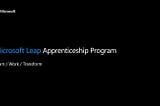 My Microsoft Leap Application and Interview Process