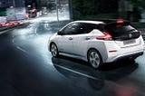 För någon vecka sedan var vi och provkörde nya Nissan Leaf.