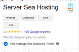 ServerSea Hosting Google Business Profile