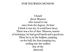 For Thurman Munson