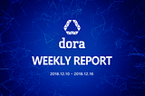 Dora Network Weekly Report 2018–12–10 to 2018–12–16