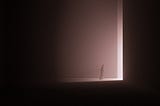 Human at the door of light