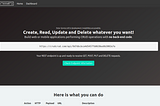 INFO | Instant FREE CRUD API for Frontend Dev Prototyping