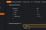 Xcode 27 支援的最低 iOS 版本是 15