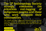 Statement of UP Anthropology Society Condemning the Illegal Detention of the Lumad 25